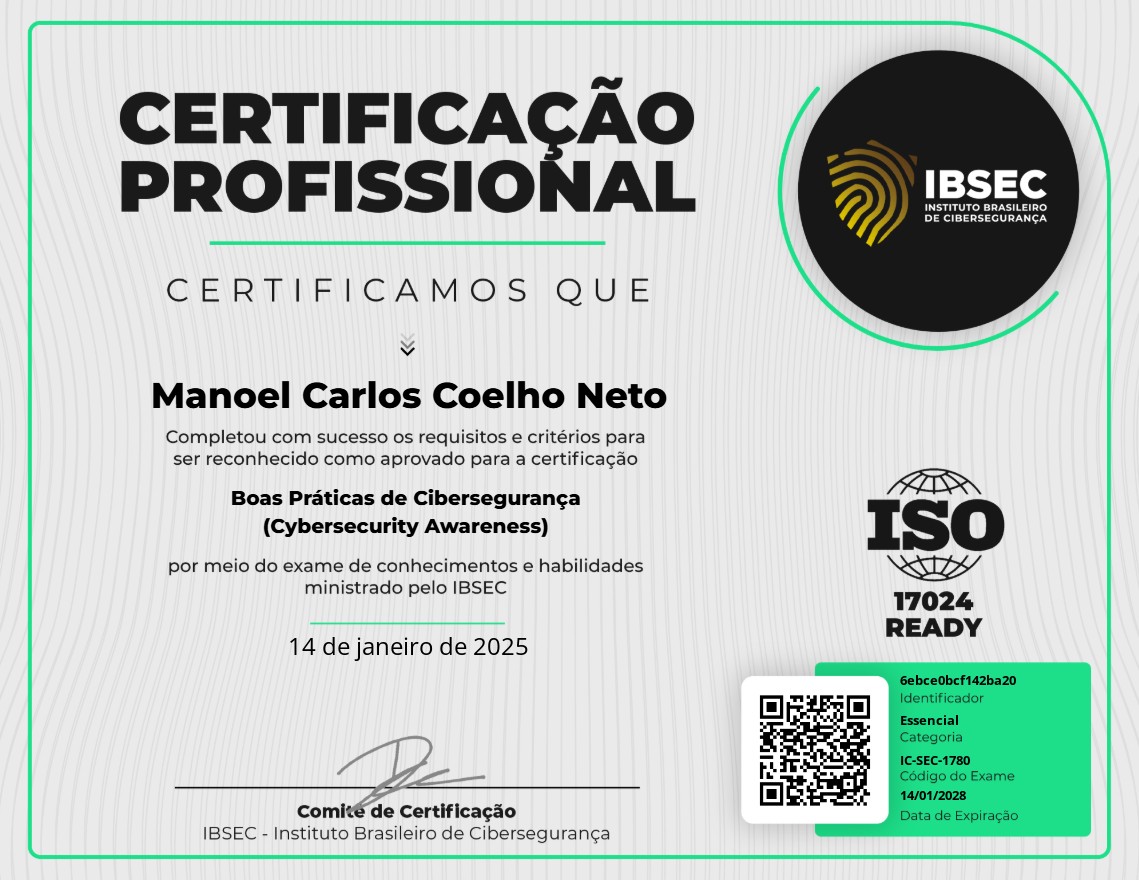 Boas Práticas de Cibersegurança - Cybersecurity Awareness